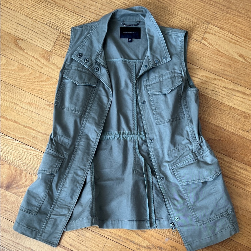 Banana Republic Olive Utility Vest